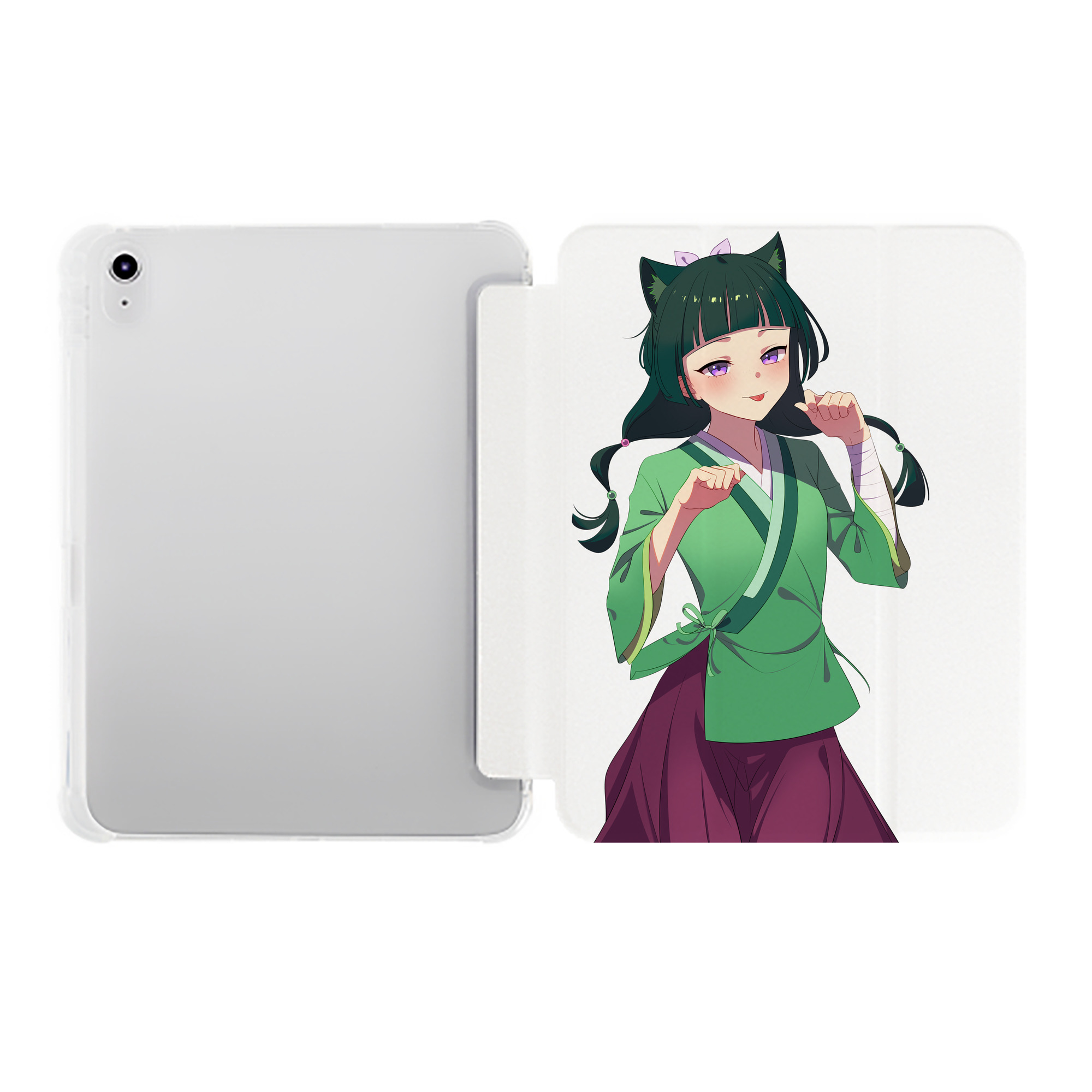 （画像用） 薬屋のひとりごと The Apothecary Diaries IPad ケース ペン収納付き 三つ折りスタンド PUレザー×シリコン 対応機種9.5/10.5/10.9インチ